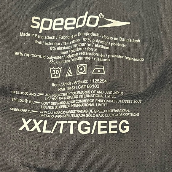 Speedo Men’s XXL Tech Volley Black Shorts EUC - Picture 4 of 7